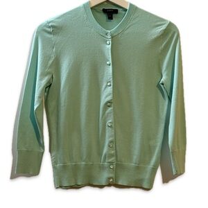 J. Crew Turquoise Cardigan Sweater Size S